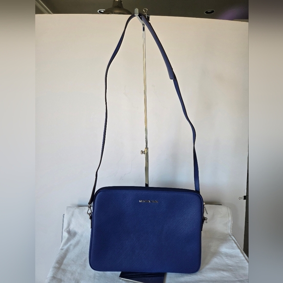 Michael Kors Blue Saffiano Leather Bag - Picture 1 of 7